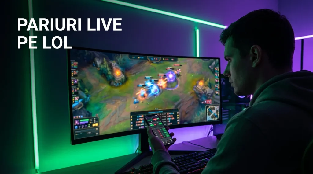 Pariuri live pe League of Legends cu cote fluctuante în timpul meciului